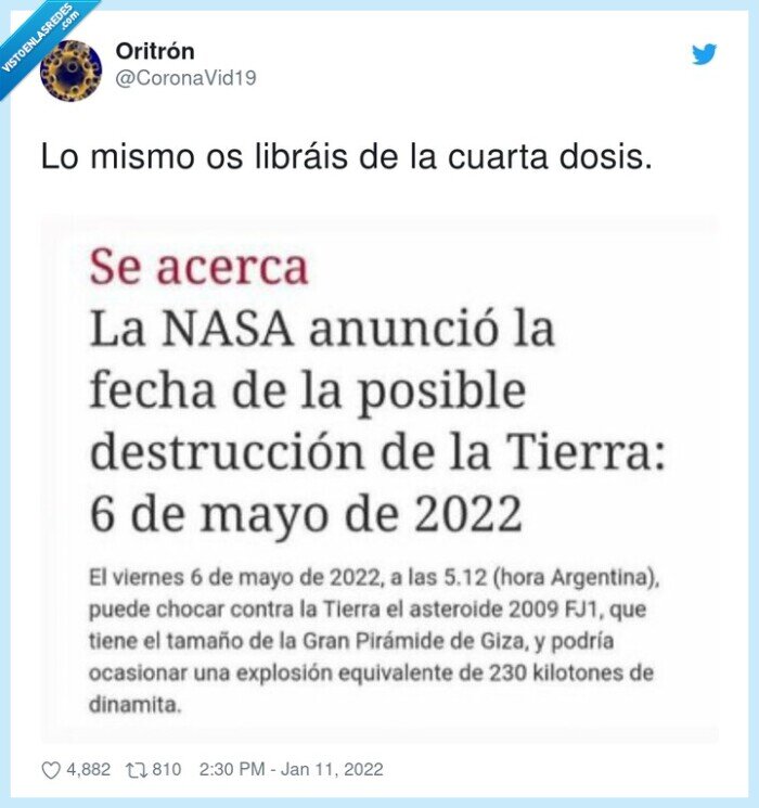 libráis,fin del mundo,coronavirus,dosis