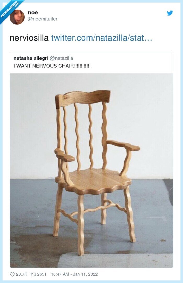 nerviosilla,nerviosa,silla,ondulaciones