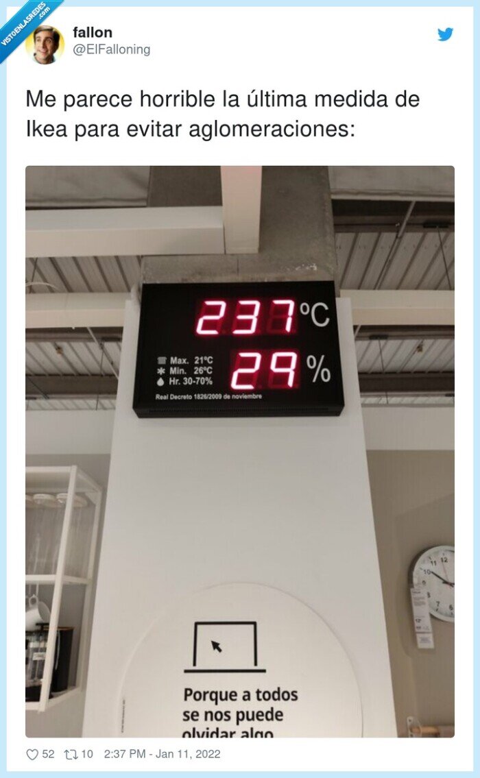 aglomeraciones,temperatura,ikea,subir,evitar