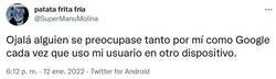 Enlace a Hasta me envía un mensaje por @supermanumolina