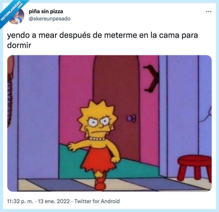 lisa simpson,meterme,dormir,mear,cama