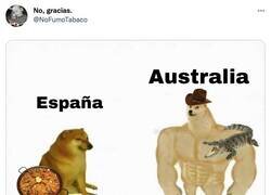 Enlace a España vs Australia, por @NoFumoTabaco
