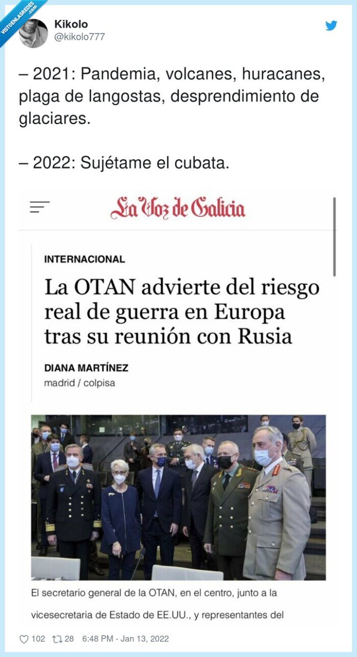 desprendimiento,langostas,huracanes,pandemia,volcanes,glaciares,2022