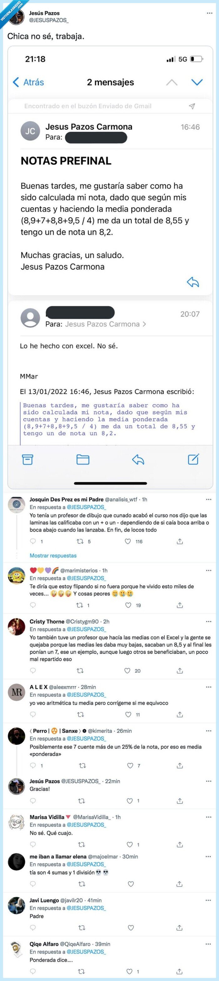 nota,corregir,excel,cuadrículas