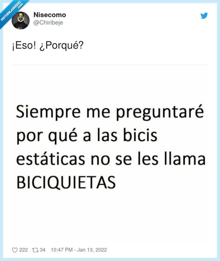 bicicleta,biciquietas,nombrar