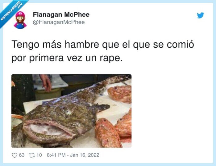 primera,hambre,comió,comer,pescado,rape
