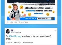 Enlace a Hoy es Blue Monday, y como cada año, todo se llena de azul