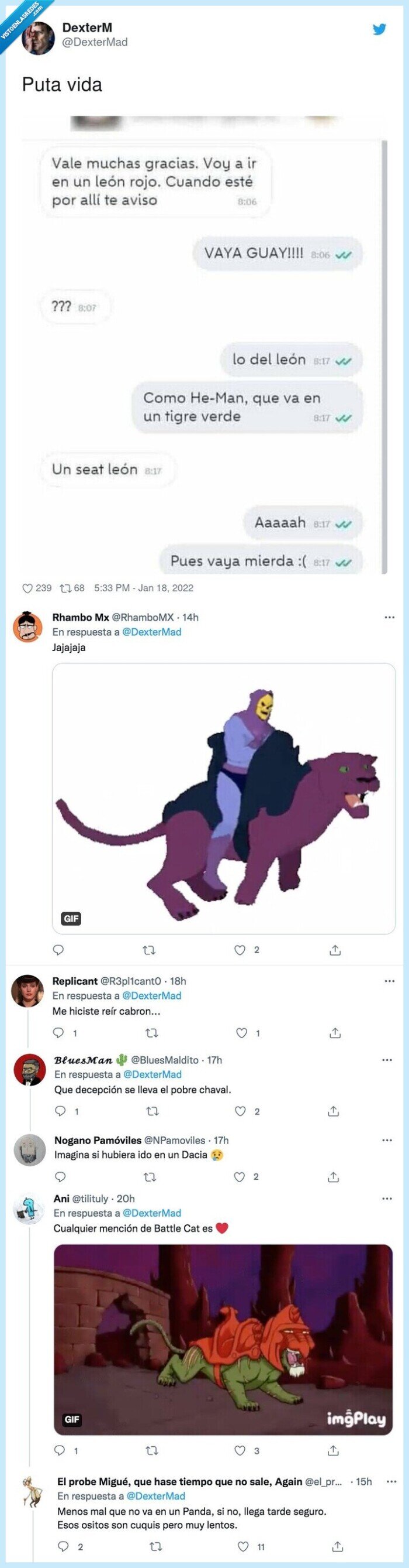 he-man,tigre verde,león,rojo,wallapop