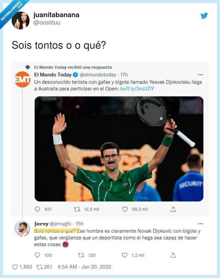 mundotoday,noticia,djokovic,australia,tonto,inocente