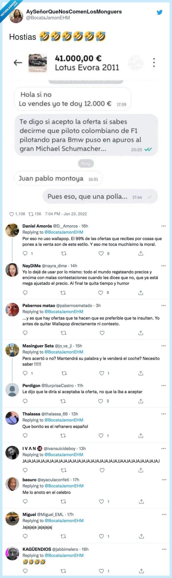 respuesta,juan pablo montoya,rimar