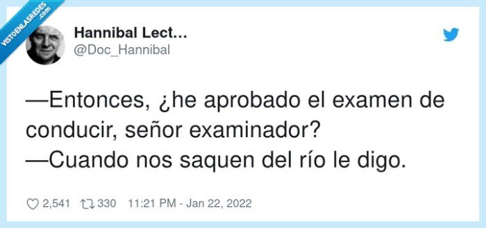 examinador,río,hundido,conducir,aprobado,examen