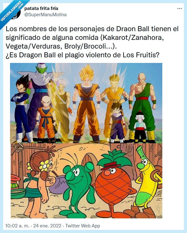 fruitis,dragon ball,nombres,plagio