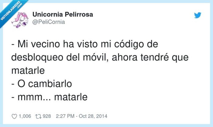 desbloqueo,cambiar,código,móvil,matar