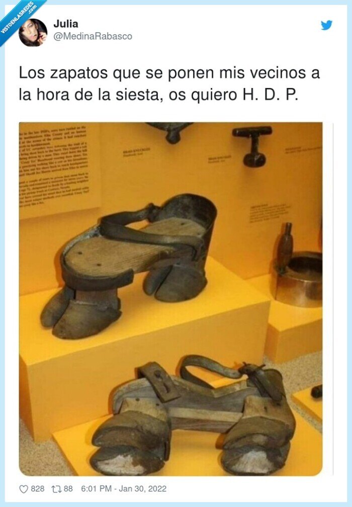 zapatos,vecinos,siesta