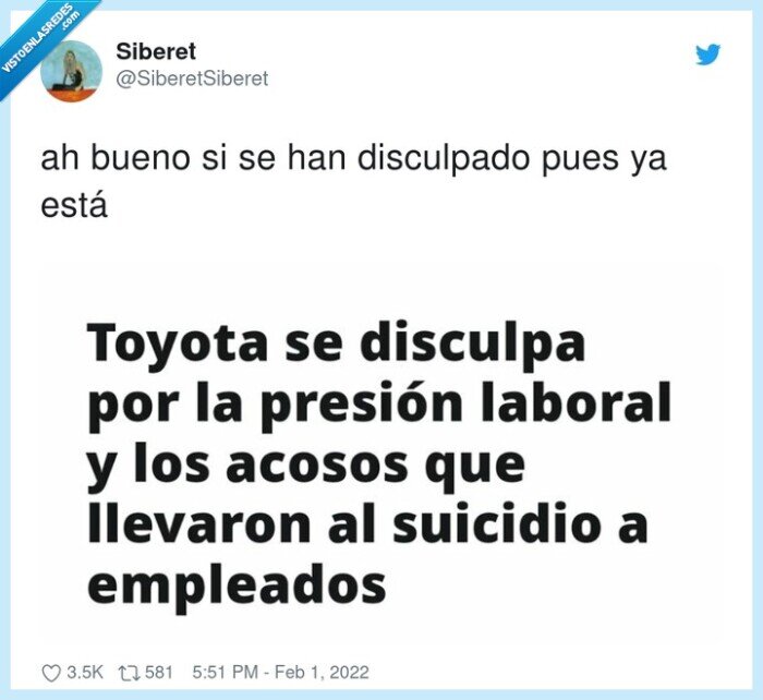disculpa,toyota,suicidios,empleados,presión laboral