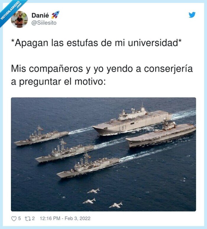 universidad,conserjería,compañeros,preguntar,apagar,estufas