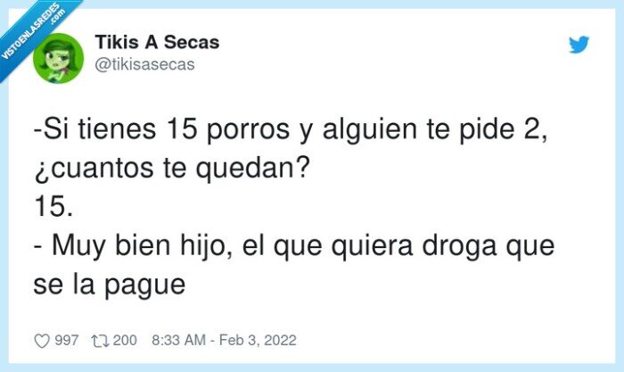 dar,pedir,matemáticas,porros,quedar