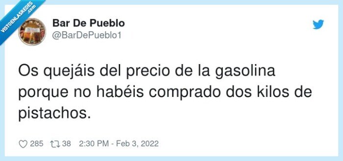 pistachos,quejas,gasolina,comprar,precio