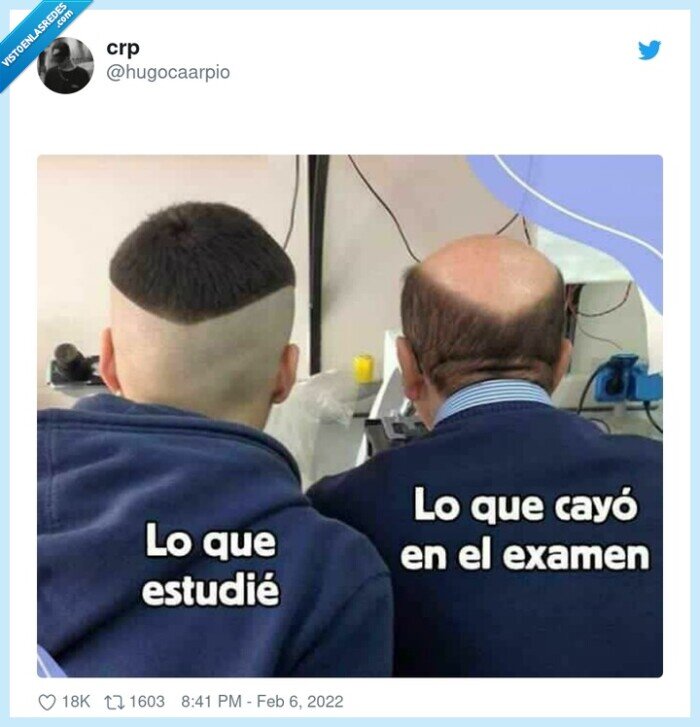 estudiar,examen,entrar,calvo,peinado