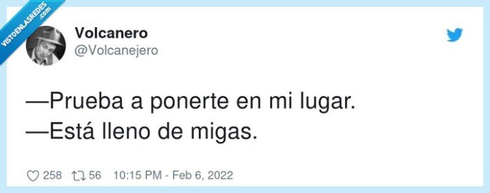 ponerse,lugar,lleno,migas