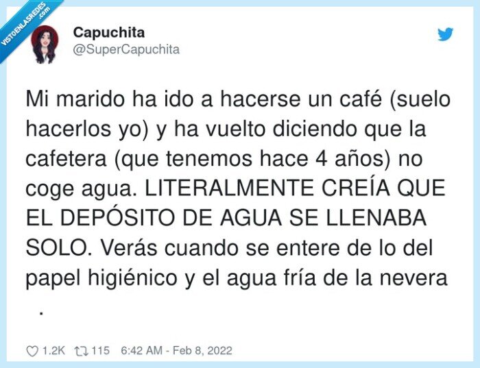 marido,disimular,cafetera,tonto