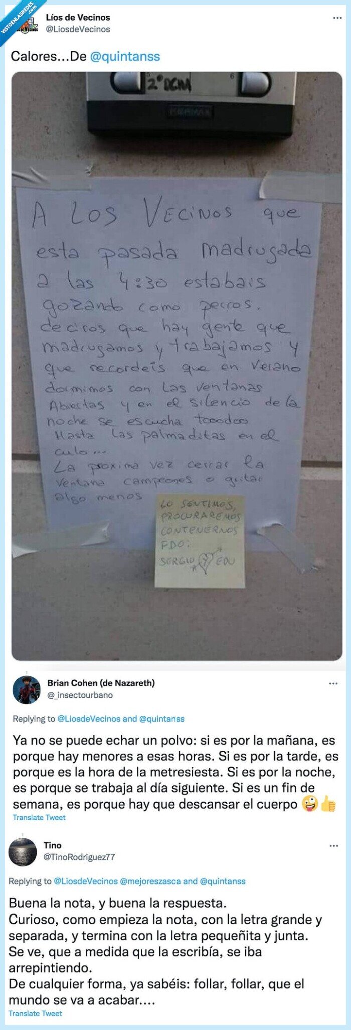 vecinos,molestar,sexo,cartel,animales