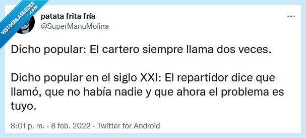 popular,dicho,cartero,repartidor,siglo xxi