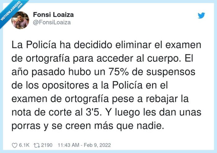 ortografía,opositores,suspensos,policía,eliminar