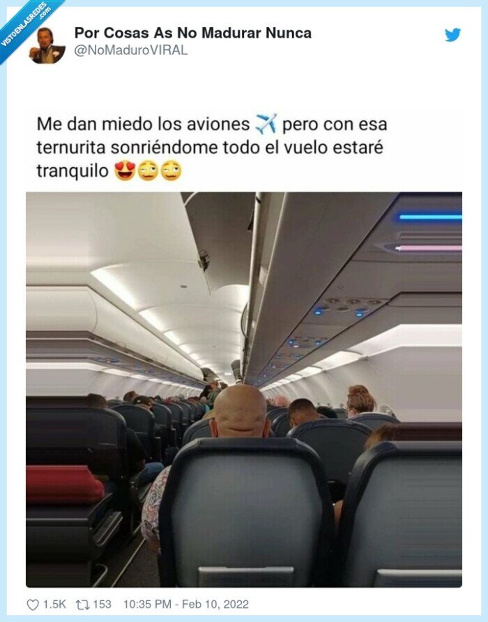 calva,sonrisa,avión