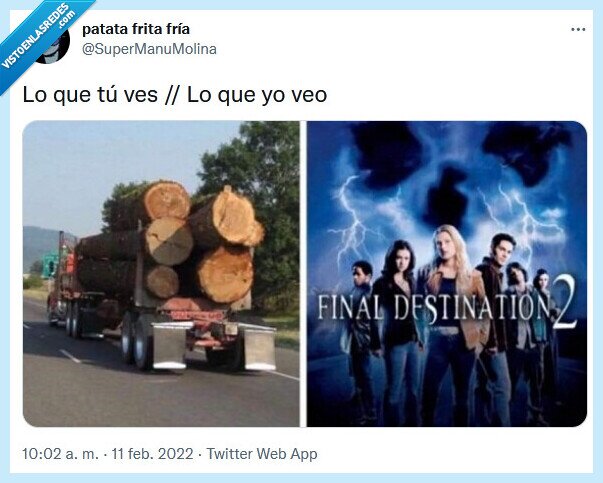 troncos,final destination,camión