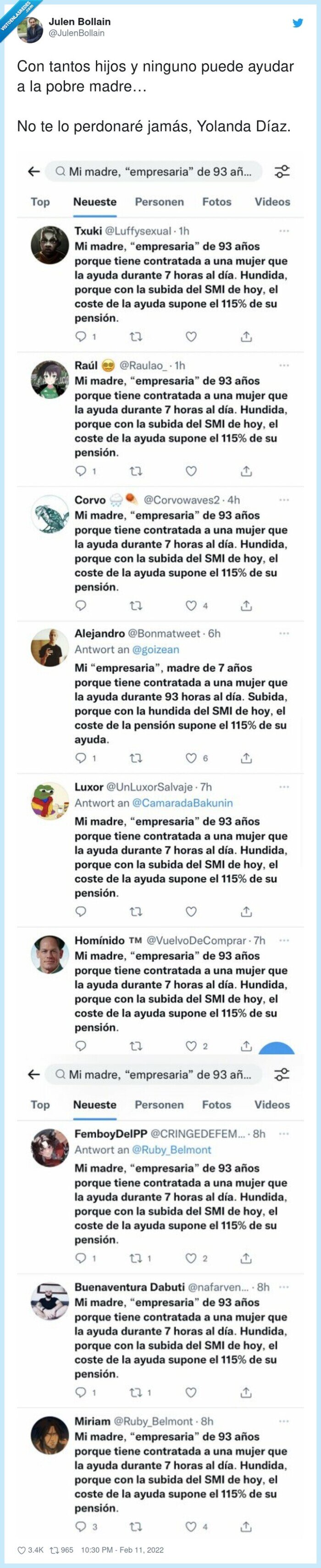 yolanda díaz,tweets,falsos,cuentas compradas