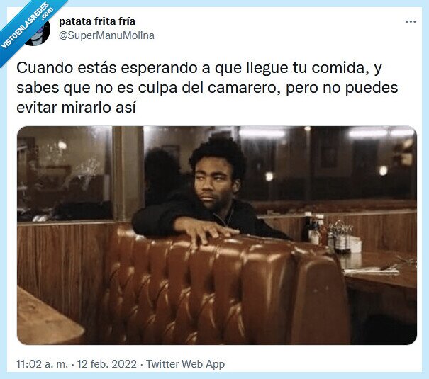 camarero,esperar,comida,culpa,mirar