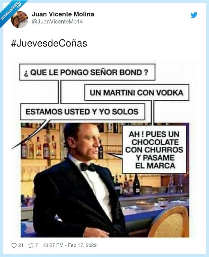 james bond,007,marca,chocolate con churros