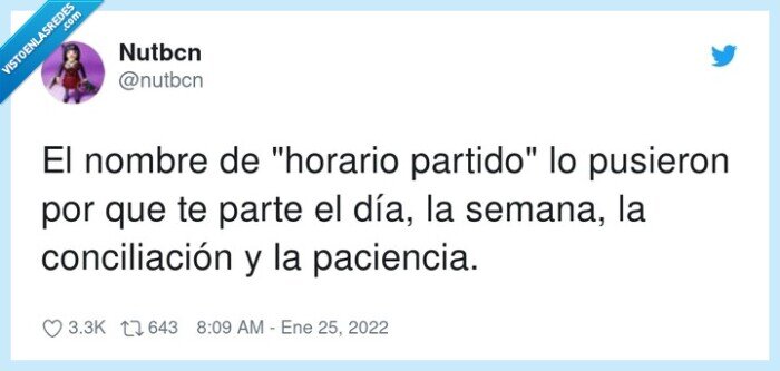 conciliación,paciencia,horario,partido,semana