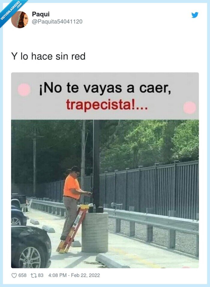 escalera,andamio,peligro,ironia