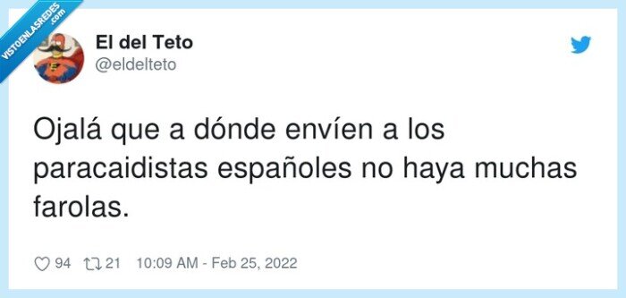 paracaidistas,españoles,guerra,rusia,ucrania,farolas