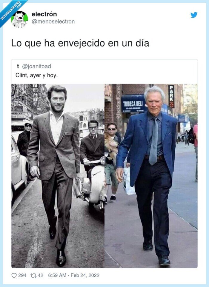 ayer,hoy,clint eastwood