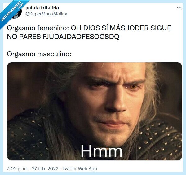 orgasmo,masculino,femenino,the witcher