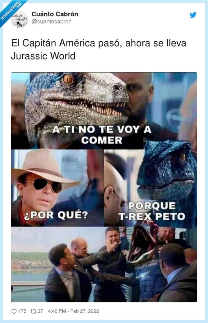 capitán américa,jurassic meme,trex