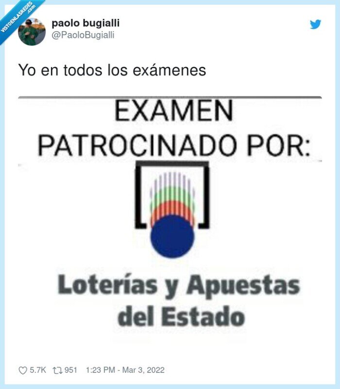 exámenes,todos,loteria