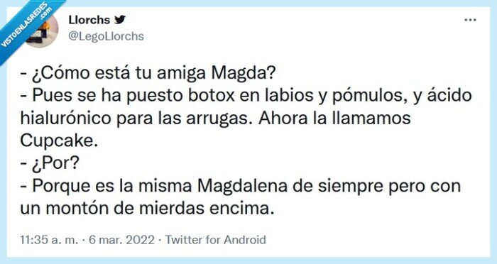 magdalena,cupcake,cirugía,bótox