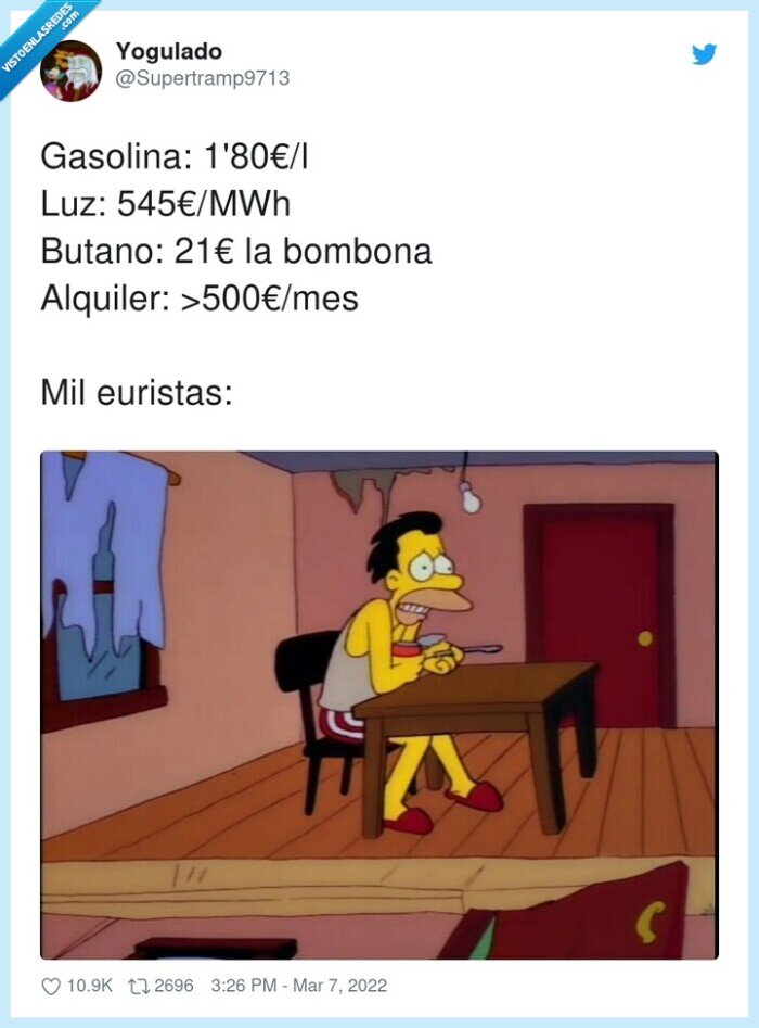 dinero,caro,luz,gas,gasolina,180€/l,alquiler,mileuristas