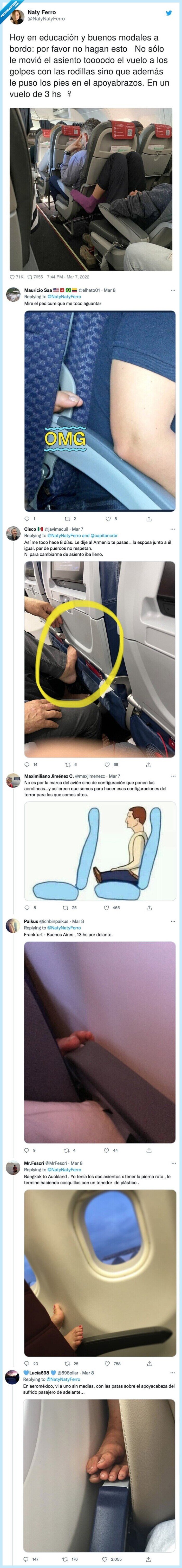 pies,dedos,avión,volar,apoyabrazos,educación,rodillas,asiento,modales