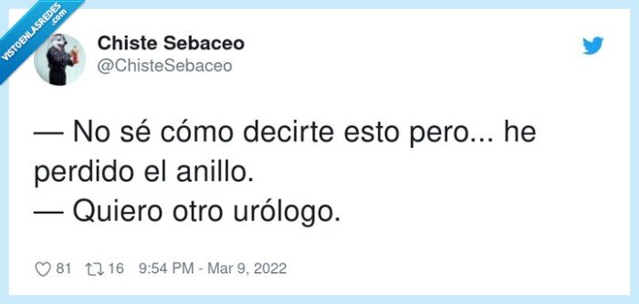 urólogo,cambiar,perder,anillo