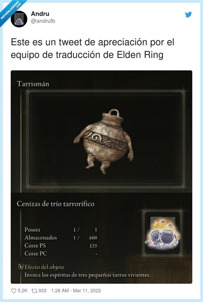 apreciación,traducción,tarrorífico,elden rings