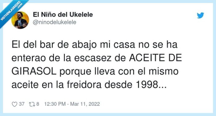 freidora,enterao,escasez,aceite de girasol