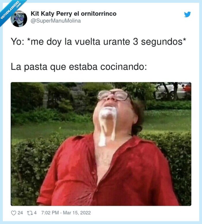danny devito,pasta,cocinar,espuma