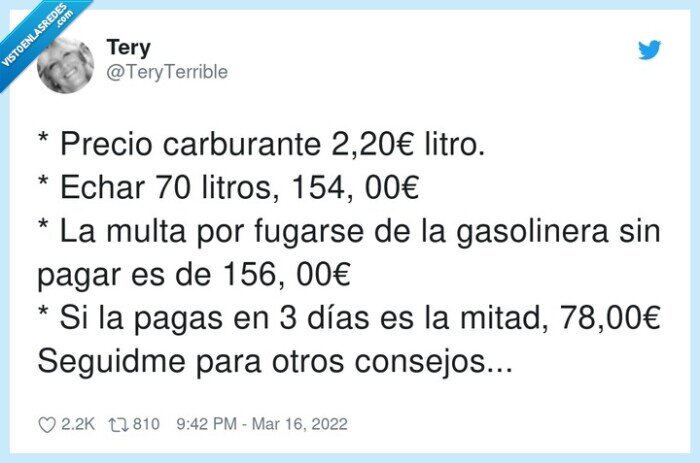 consejos,carburante,gasolinera,78,00€,fugarse,multa