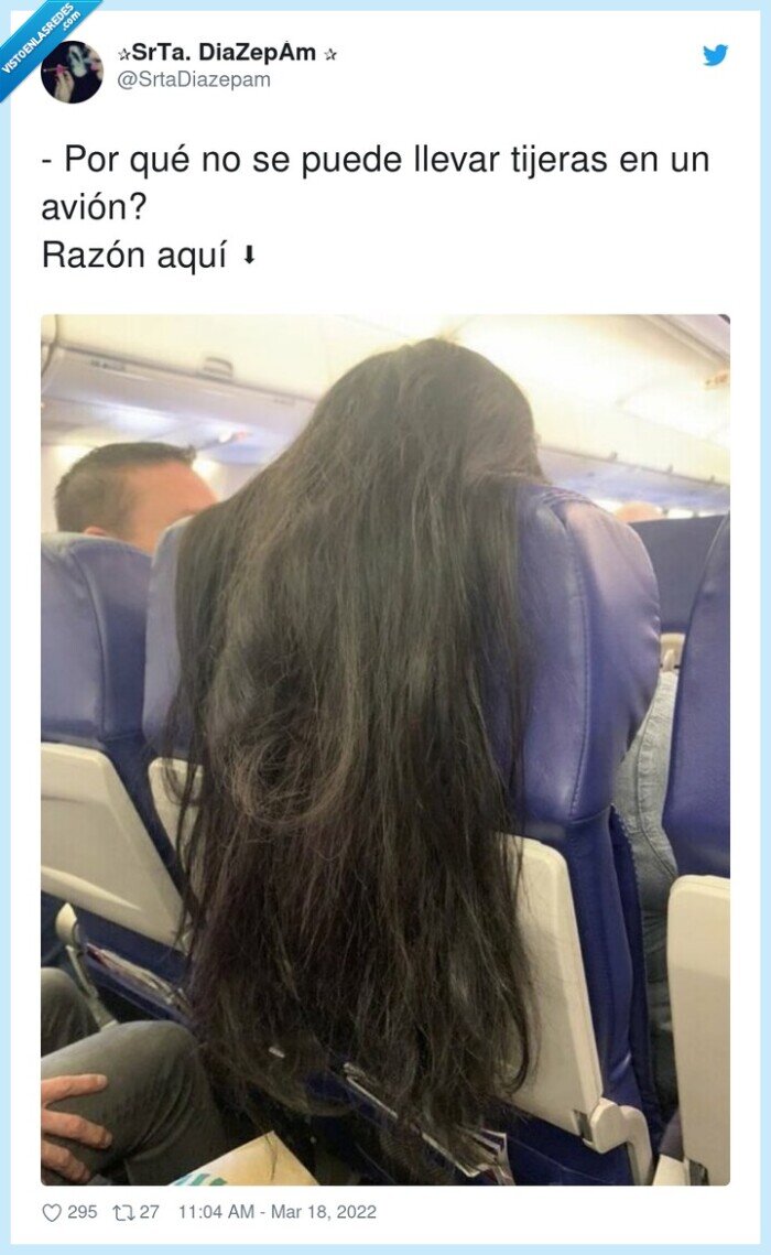 tijeras,llevar,avión,pelo,asiento,asco