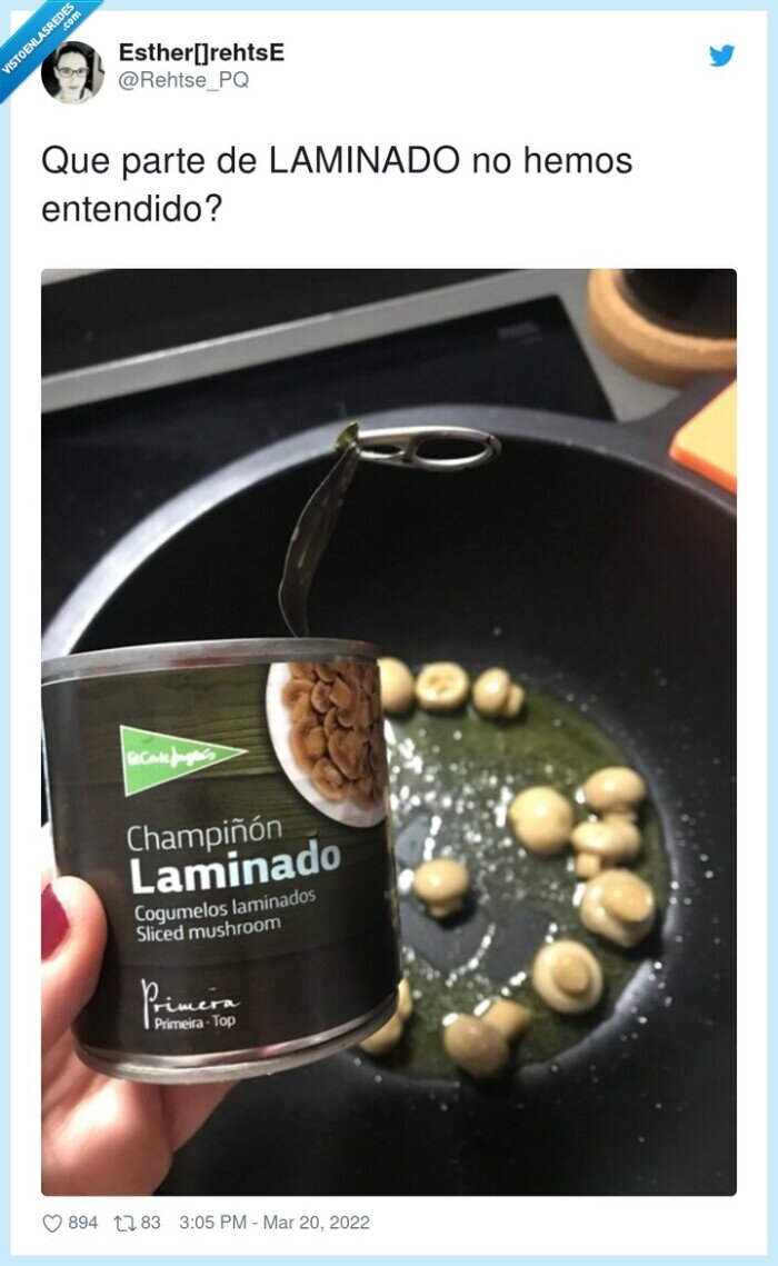 champiñones,laminado